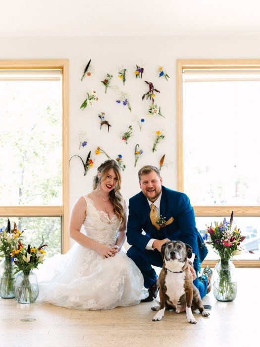 Dog Friendly Wedding at Rembrandt Yard boulder
